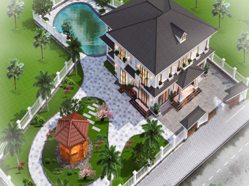 30+ Mẫu sân vườn biệt thự đẹp và nguyên tắc bố trí