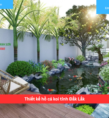 Thiết kế hồ cá koi tỉnh Đắk Lắk