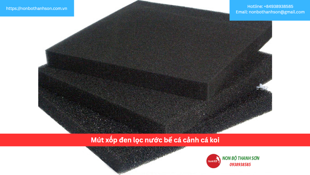 Mút Xốp Đen – Giải Pháp Lọc Nước Bền Bỉ và Kinh Tế Cho Bể Cá Cảnh, Cá Koi