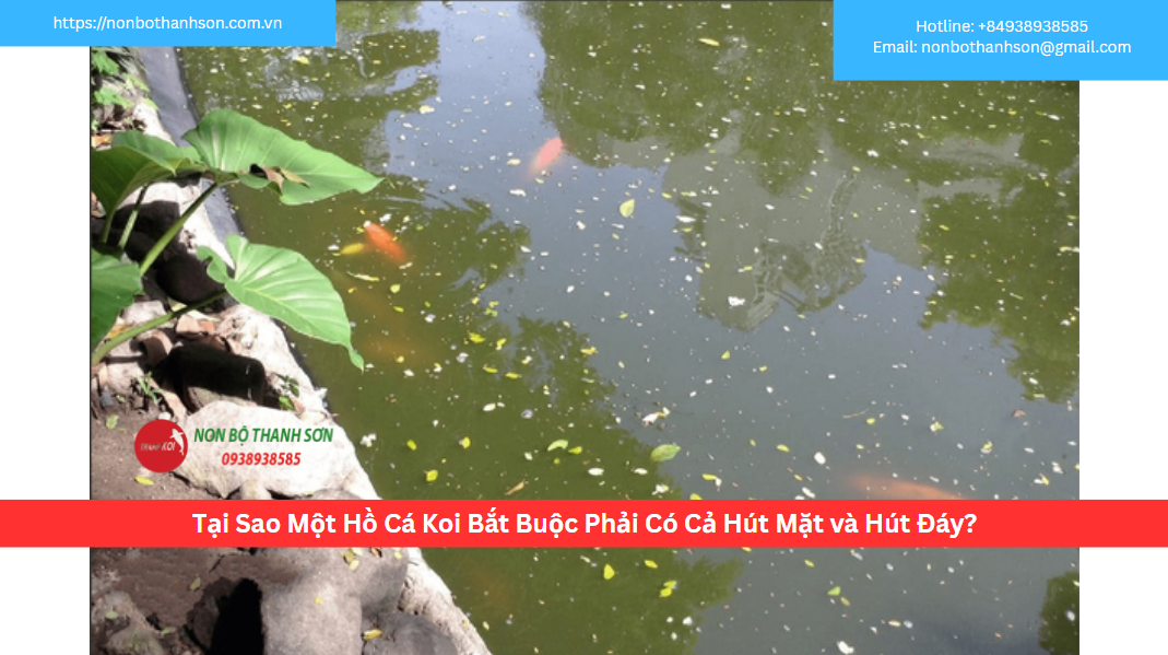 Tại Sao Một Hồ Cá Koi Bắt Buộc Phải Có Cả Hút Mặt và Hút Đáy?Tại Sao Một Hồ Cá Koi Bắt Buộc Phải Có Cả Hút Mặt và Hút Đáy?