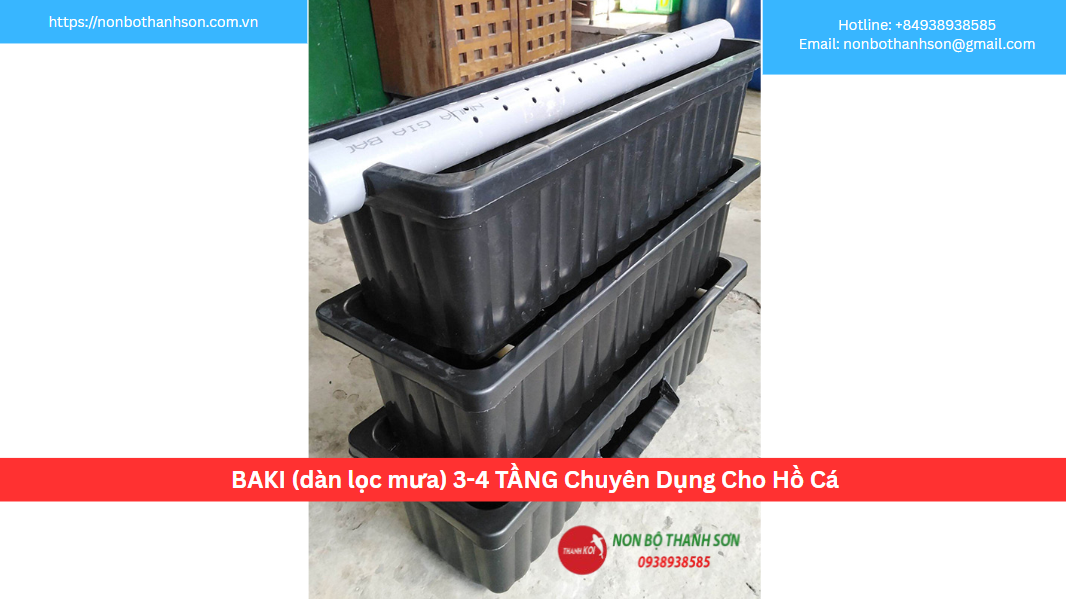 Baki (Dàn Lọc Mưa) 3-4 Tầng: Giải Pháp Lọc và Tăng Oxy Tối Ưu Cho Hồ Koi | Non Bộ Thanh Sơn