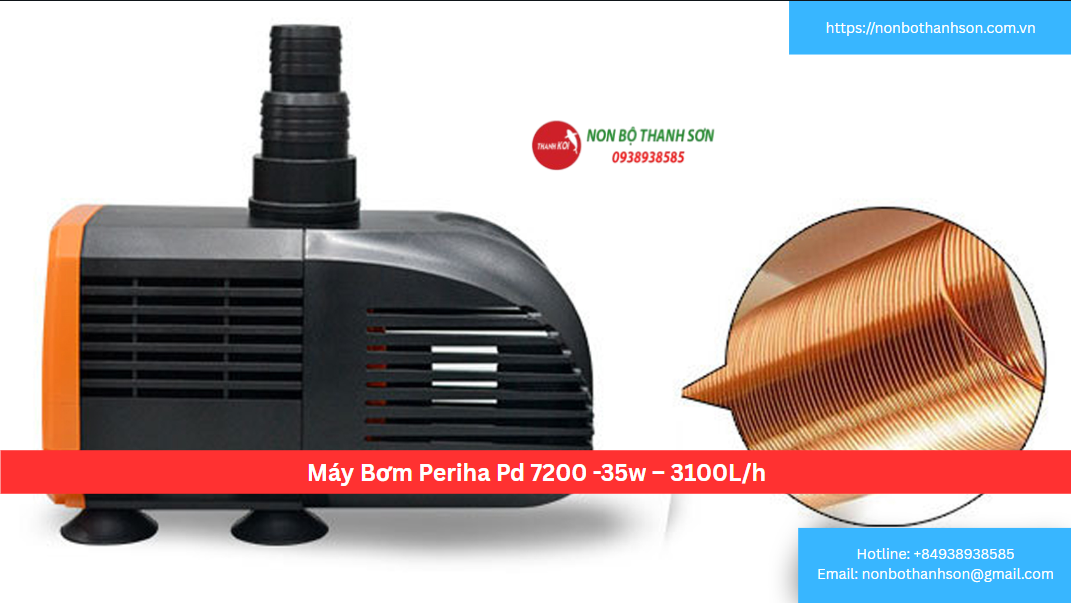 Máy Bơm Periha PD-7200 – Sức Mạnh Bền Bỉ Cho Hồ Cá Koi Cỡ Vừa
