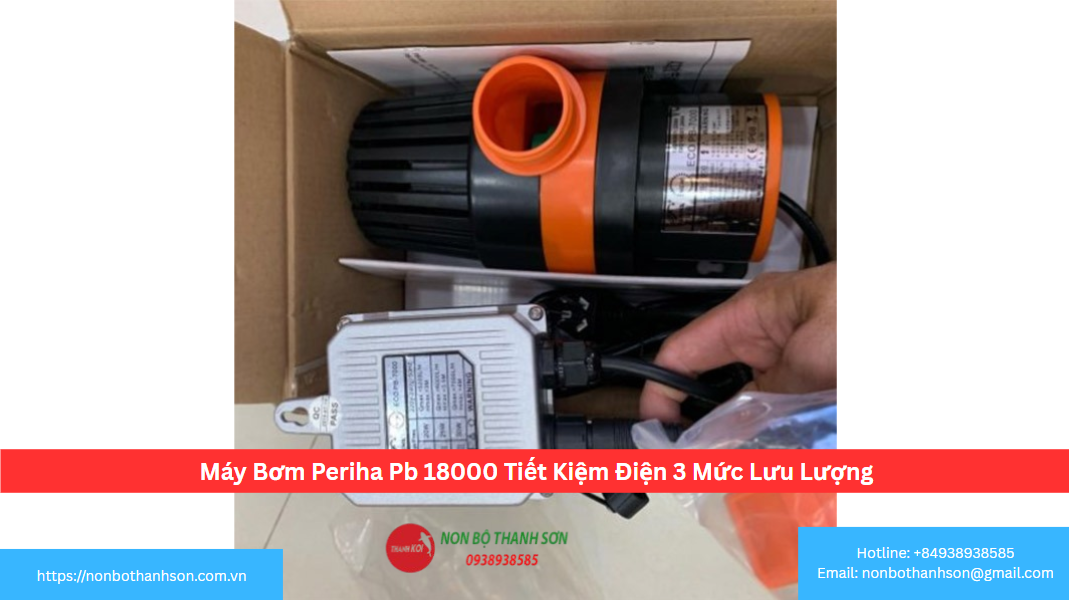 Máy Bơm Periha PB-18000 – "Trái Tim" Mạnh Mẽ và Linh Hoạt Cho Hồ Koi