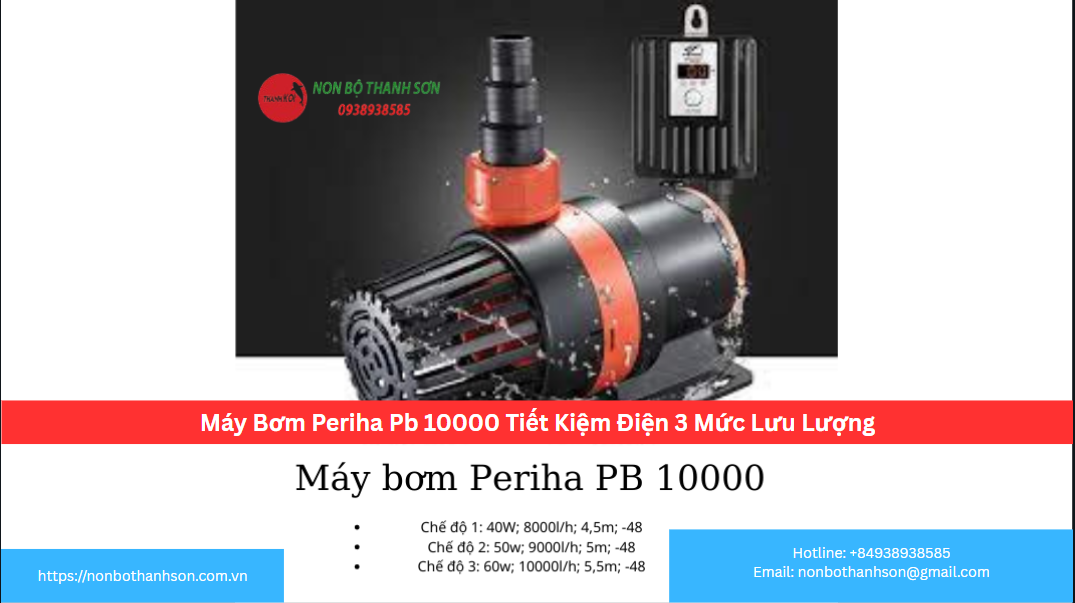 Máy Bơm Periha PB 10000: Hiệu Suất Tối Ưu Cho Hồ Cá Koi Cỡ Vừa
