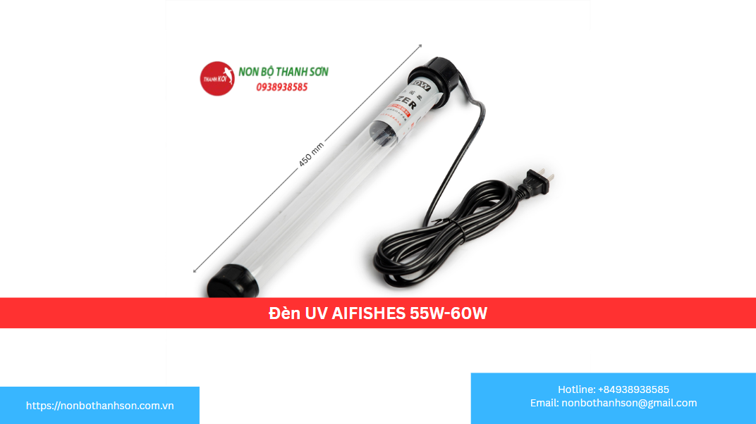 Đèn UV AIFISHES 55W-60W: Giải Pháp Chuyên Nghiệp Cho Hồ Cá Koi Cỡ Lớn