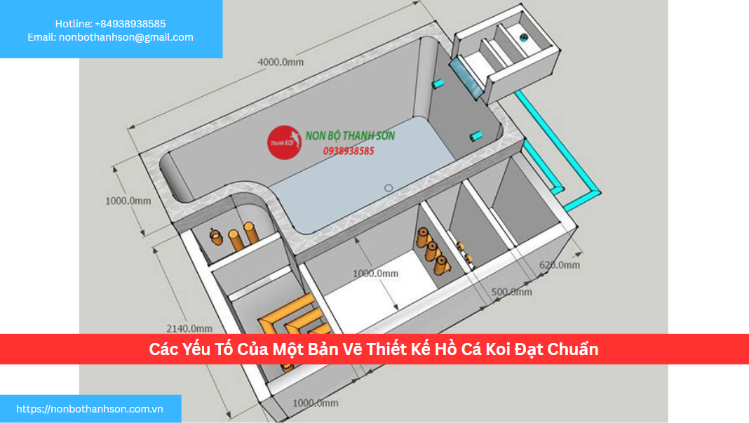 Các Yếu Tố Của Một Bản Vẽ Thiết Kế Hồ Cá Koi Đạt Chuẩn