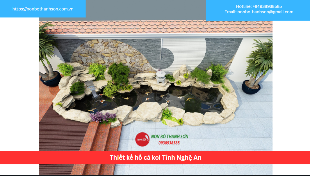 Dịch Vụ Thiết Kế và Thi Công Hồ Cá Koi Đẳng Cấp Tại Nghệ An