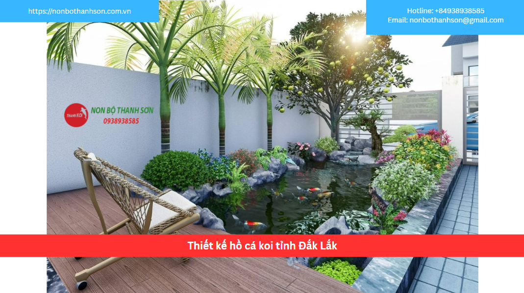 Thiết kế hồ cá Koi Đắk Lắk: Đẳng cấp, phong thủy và bền vững