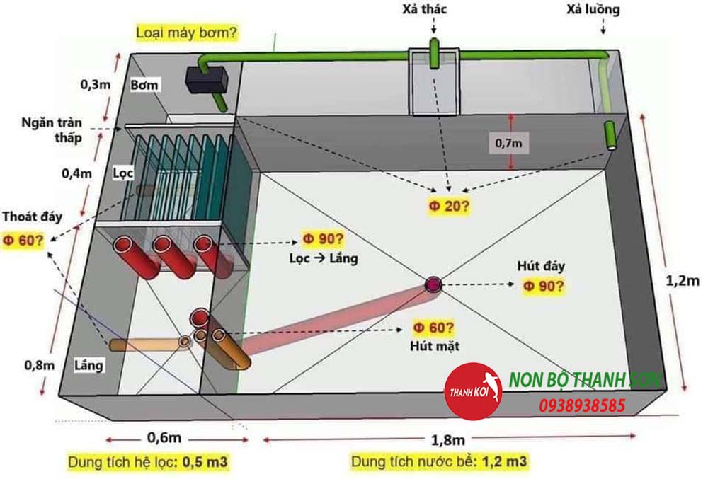 Phác Thảo Bản Vẽ Hồ Cá Koi