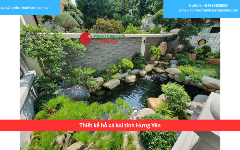 Bảng báo giá thiết kế hồ cá koi tỉnh Hưng Yên
