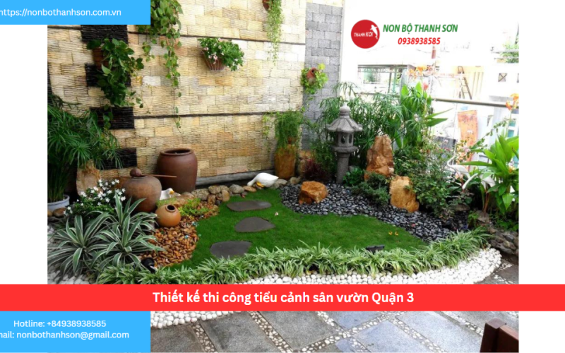 Bảng báo giá thiết kế thi công tiểu cảnh sân vườn Quận 3