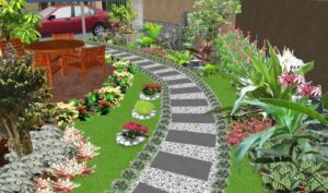 Thiết kế sân vườn cho những ngôi nhà hiện đại